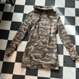 Camo Cowl Neck Sweatshirt By Chelsea Deboer Lily and Lottie